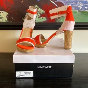 Nine West Orange Suede Sandal